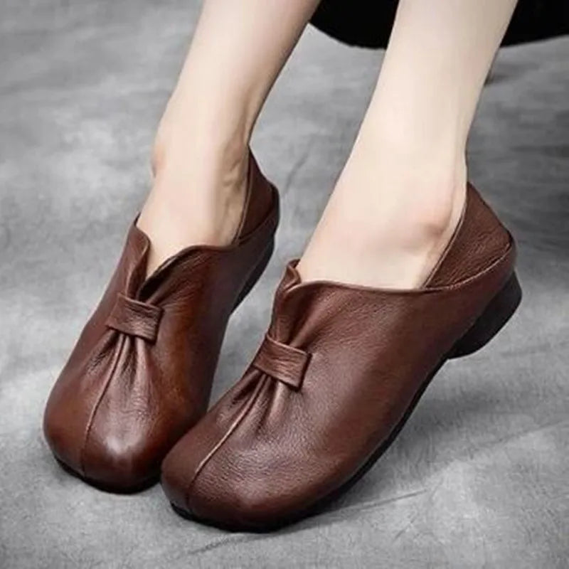 2023 Fashion Women Shoes Genuine Leather Loafers Women Casual Shoes Soft Comfortable Shoes Women Flats Shoes for Women Sneakers