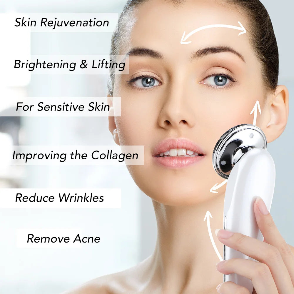 7 in 1 EMS Microcurrent Beauty Device Face Lifting Machine Skin Rejuvenation Anti Wrinkle Face Cleaning Vibration Massager