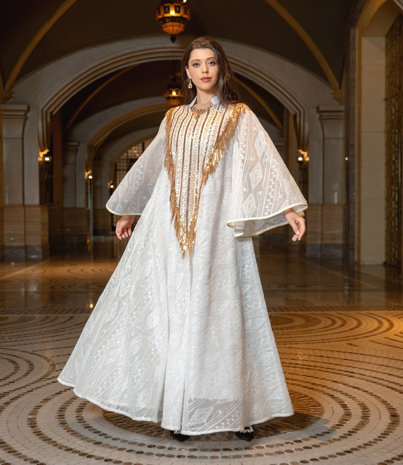 Morocco Party Dress for Women Muslim Abaya Mesh Sequins Jalabiya Dubai Abayas Kaftan Abaya Islam Vestidos Arab Long Robe Autumn