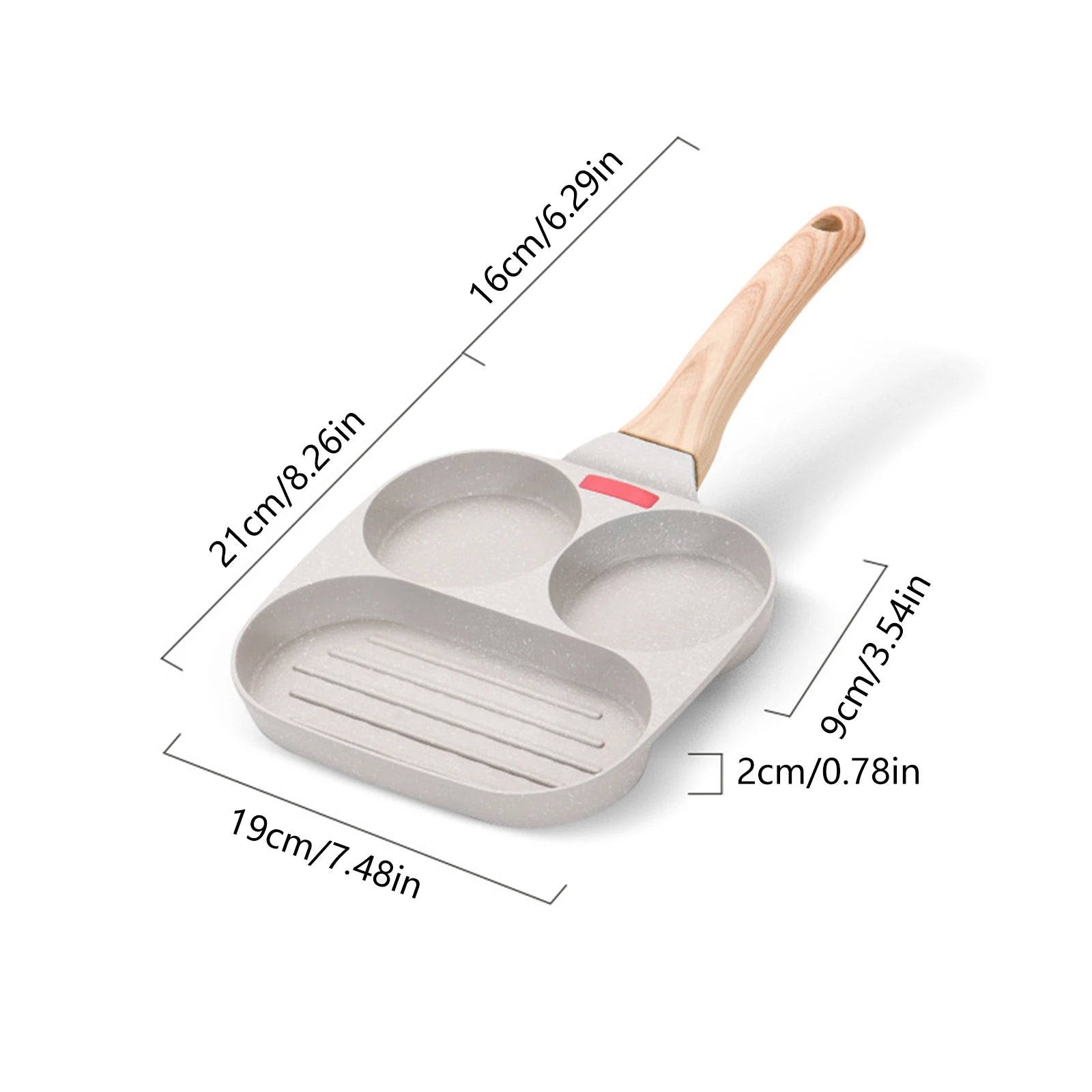 2/4 Hole Omelet Pan Frying Pot Thickened Non-stick Egg Pancake Steak Cooking Pan Hamburg Bread Breakfast Maker Kitchen Cookware