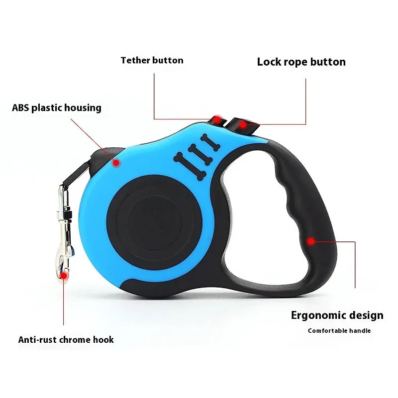 3 Meters 5 Meters Retractable Dog Leash Pet Leash Traction Rope Belt Automatic Flexible Leash For Small Medium Large Dog Product