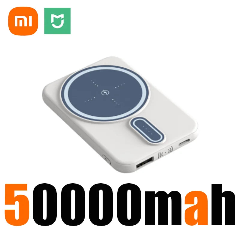 Xiaomi 50000mAh Wireless Magnetic Power Bank Super Fast Charging Portable Battery Charger For iPhone Huawei Samsung 2025