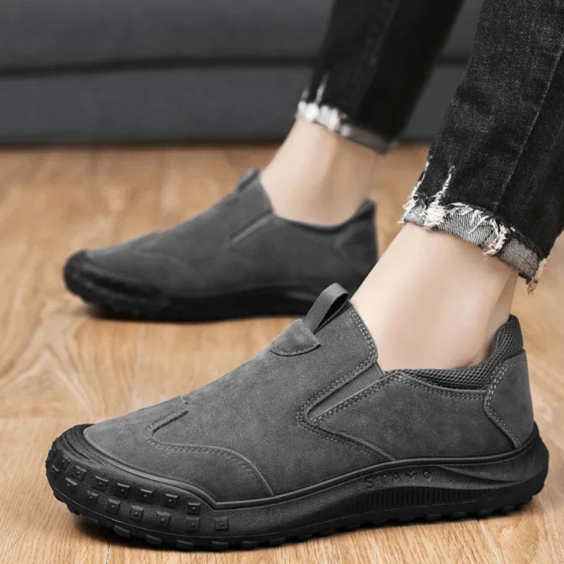 Men's Casual Shoes Sports Slip-On Flat Comfortable Sneakers Fashion Outdoor Trend Large Size Breathable Driving Shoes