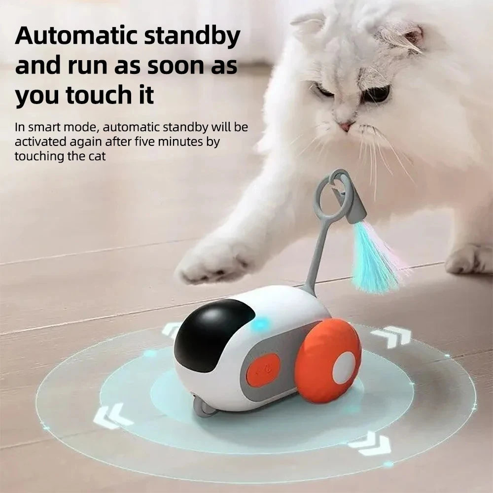 Smart Cat Toy 2 Modes Automatic Moving Remote Controlled Toy Car for Cats Dogs Interactive Playing Kitten Training Pet Supplies