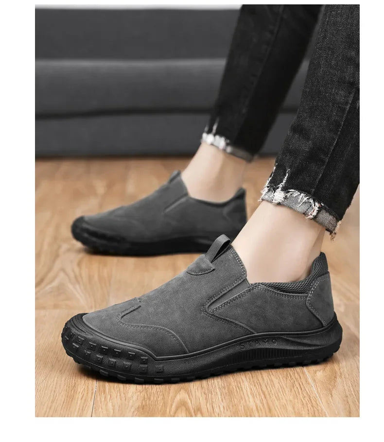 Men's Casual Shoes Sports Slip-On Flat Comfortable Sneakers Fashion Outdoor Trend Large Size Breathable Driving Shoes