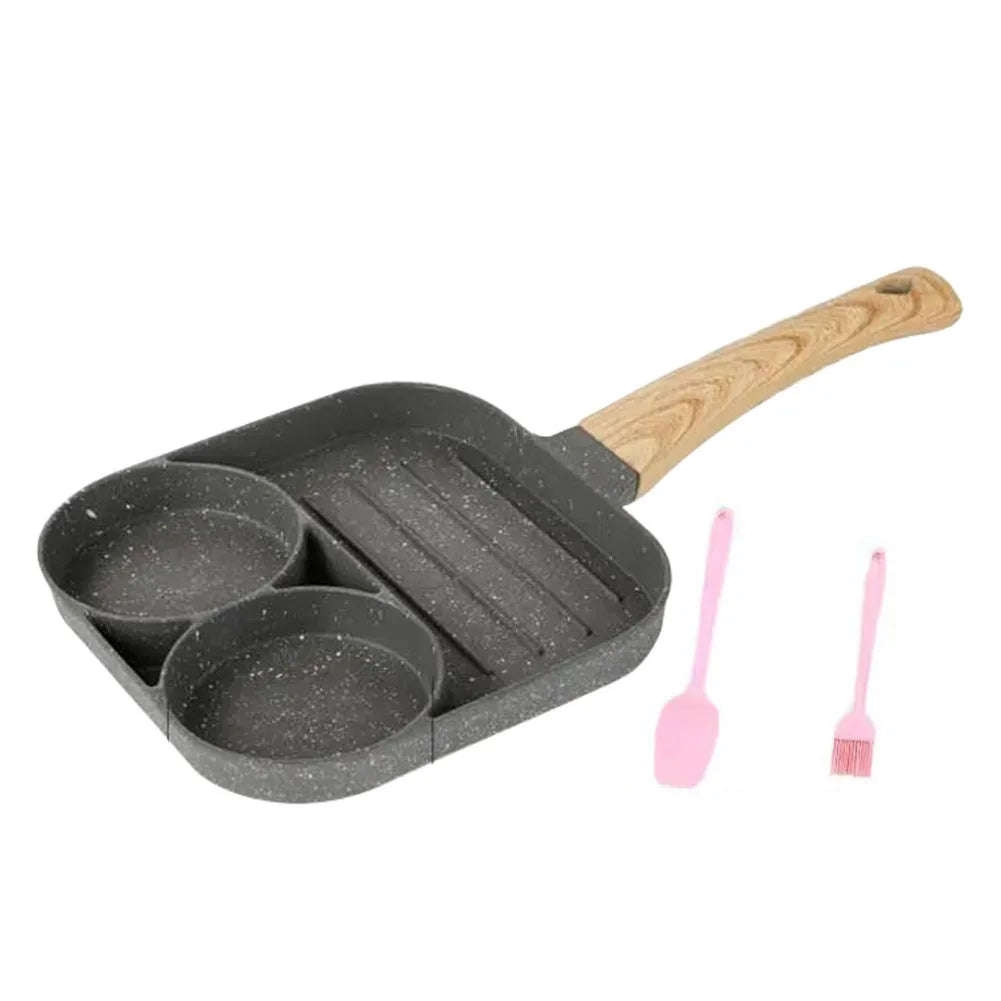 2/4 Hole Omelet Pan Frying Pot Thickened Non-stick Egg Pancake Steak Cooking Pan Hamburg Bread Breakfast Maker Kitchen Cookware