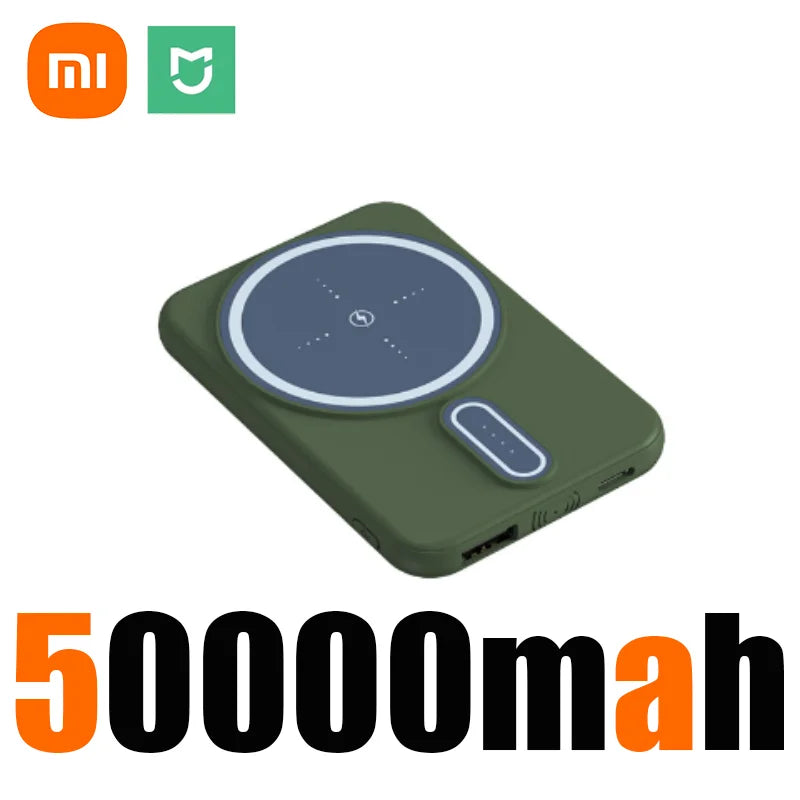 Xiaomi 50000mAh Wireless Magnetic Power Bank Super Fast Charging Portable Battery Charger For iPhone Huawei Samsung 2025