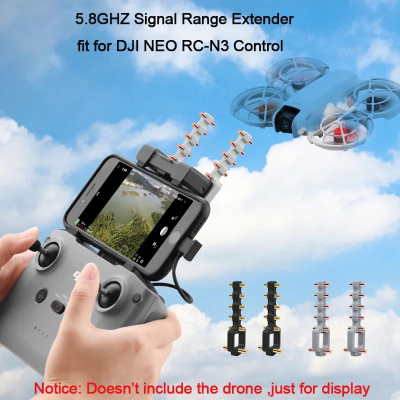 Wtohoby 5.8GHZ Signal Range Extender fit for DJI NEO RC-N3 Remote Controller Yagi Signal Booster Amplifier Drone Accessories