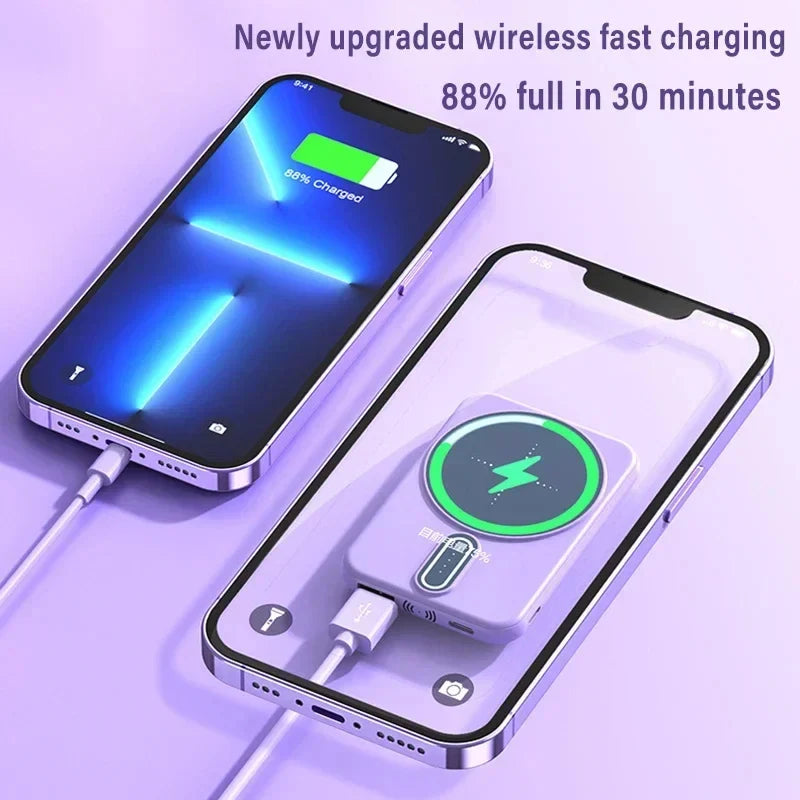 Xiaomi 50000mAh Wireless Magnetic Power Bank Super Fast Charging Portable Battery Charger For iPhone Huawei Samsung 2025