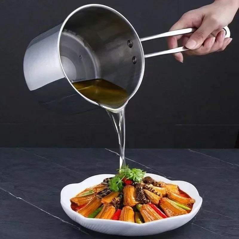 Thickeded Deep Fryer Pot with Basket and Clip Large Stainless Steel Fryer Pasta Strainer Set Chicken Fried French Fries Cookware